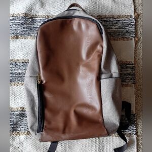 Young Living Brown and Gray Backpack